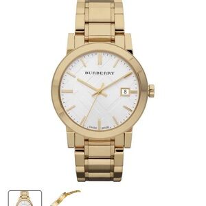 Burberry Gold Timepiece with White Face